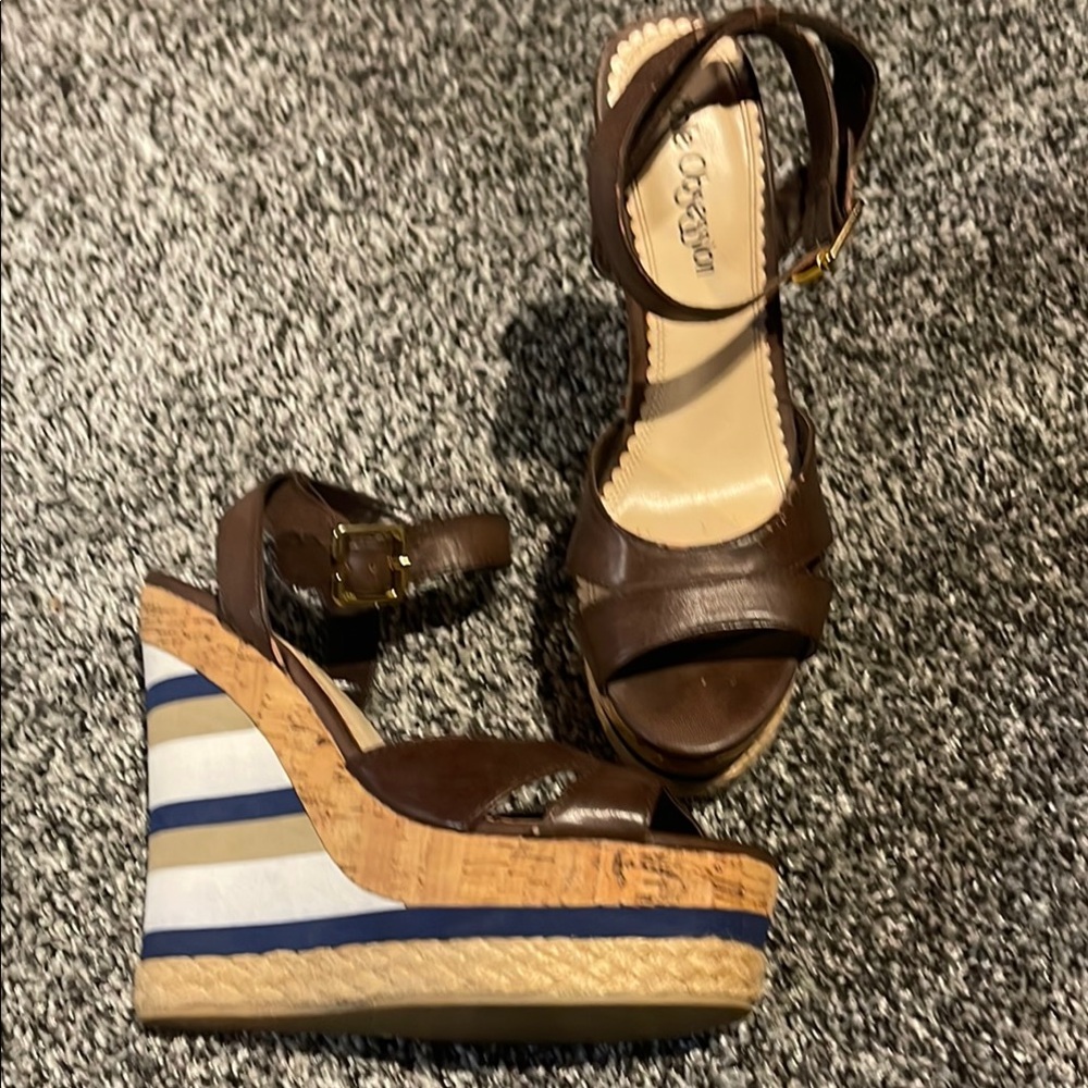 Sole Obsession Brown Wedge Sandals (6)
